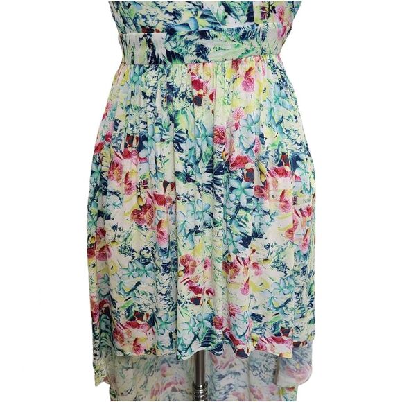 Forever 21 Exclusive Tropical High Low Back Cutout Dress S - Picture 3 of 16